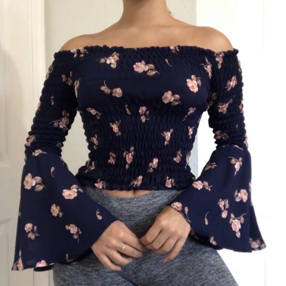 Off the shoulder floral top